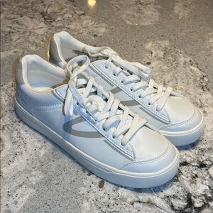 Tretorn Swedish White Leather Sneakers Size 8